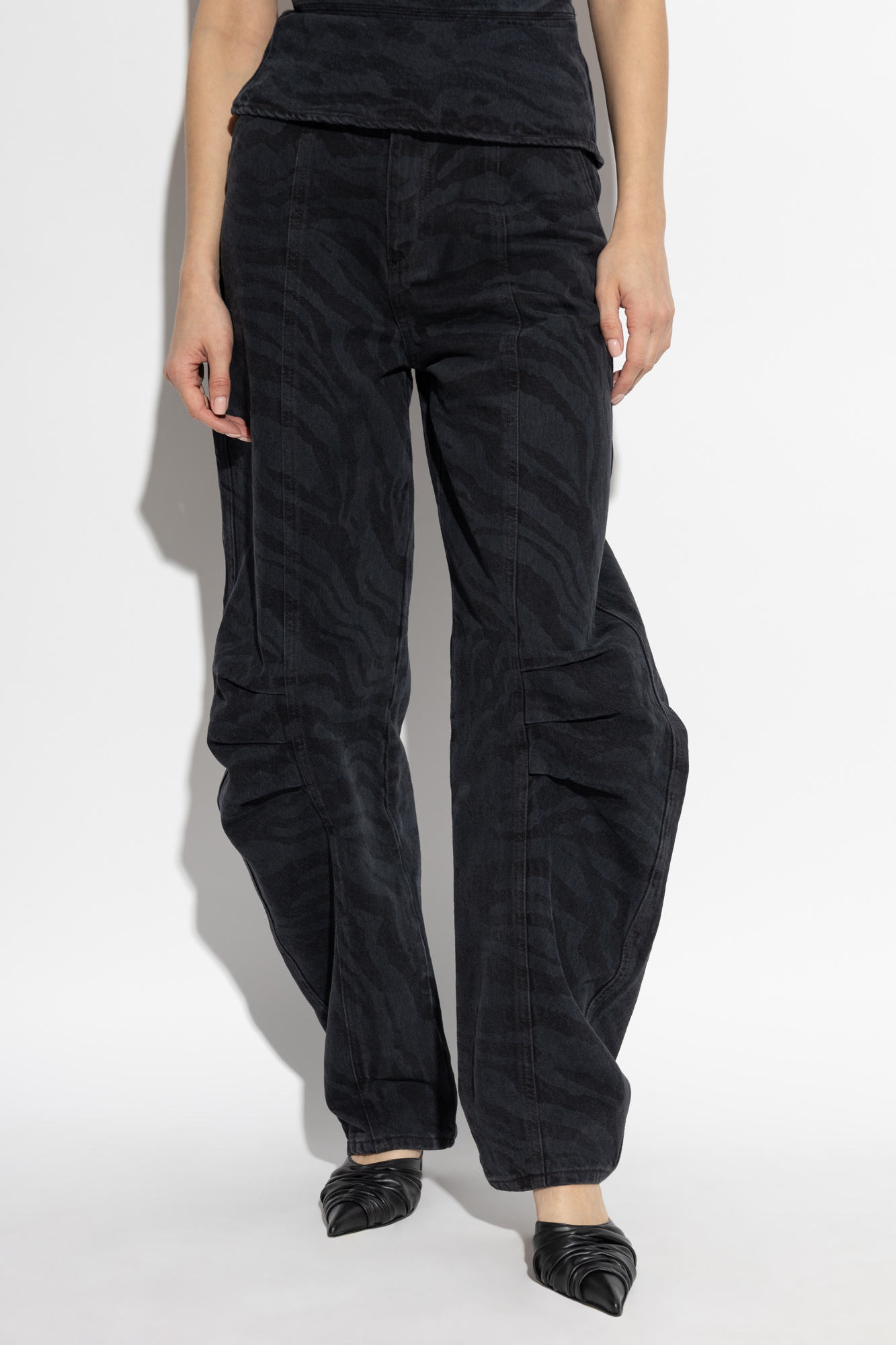 ROTATE Jeans with animal print | Women's Clothing | Vitkac